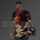 Full Print Shirt To Match Jordan Black Olive 7s Retro