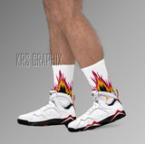 Socks To Match Jordan Cardinal 7s Retro Flames