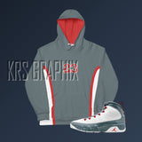 All Over Print Hoodie To Match Jordan Fire Red 9s Retro