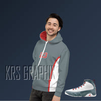 All Over Print Hoodie To Match Jordan Fire Red 9s Retro