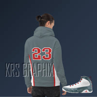 All Over Print Hoodie To Match Jordan Fire Red 9s Retro