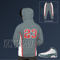 All Over Print Hoodie To Match Jordan Fire Red 9s Retro