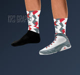 Socks To Match Jordan Fire Red 9s Retro