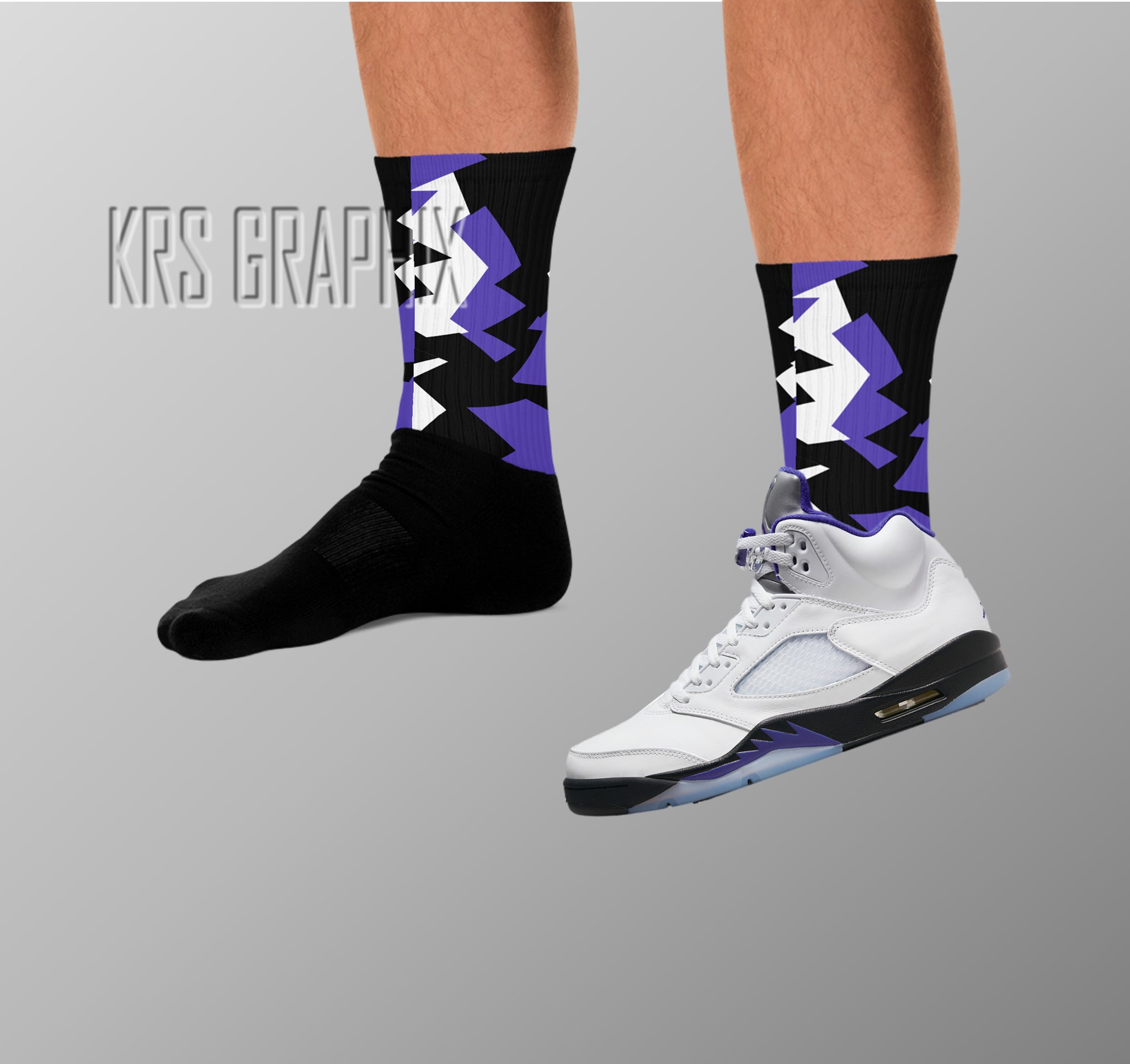 Sneaker Match Collection To Match Jordan 5s Retro Concord KRS Graphix