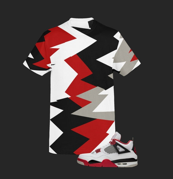 Full Print Fire Red 4 All Over Print Shirt