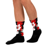 Fire Red 4 Socks