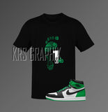 T-Shirt To Match Jordan 1 Lucky Green - 1 Of A Kind