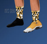 Socks To Match Jordan 14 Ginger | Ginger 14 Socks | Jordan 14 Socks | Jordan 14s Socks