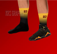 Socks To Match Jordan Citrus 7 Retro | Citrus 7 Socks | Jordan 7 Socks