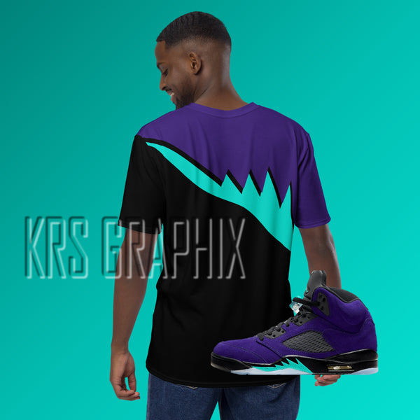 Full Print Shirt To Match Jordan 5 Alternate Grape - Fives