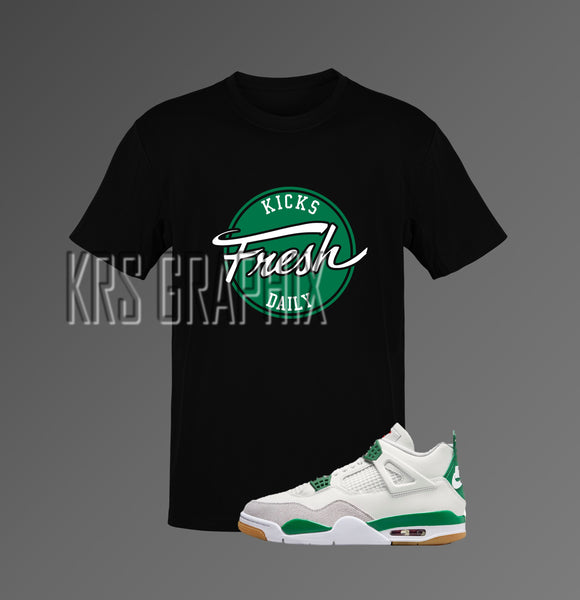 T-Shirt To Match Jordan 4 Pine Green Sb - Kicks Fresh Daily