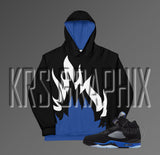 Racer Blue 5s All Over Print Hoodie